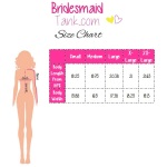 Bridesmaid Racerback Tank Tops Size chart