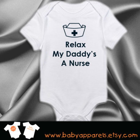 White – Navy Relax Daddy a Nurse