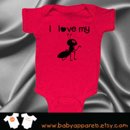 I Love My Ant (Aunt) baby bodysuit