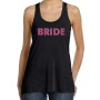 Bride-black-racerback tank tops-pink-giltter