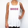 Bride-white-racerback tank tops-pink-giltter