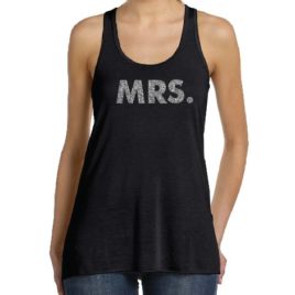 MRS-black-racerback tank tops-silver-glitter