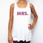 MRS-white-racerback tank tops-pink-glitter