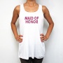 Maid of Honor-White-racerback tank tops-pink-glitter