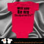 Will you be my godparents Baby Bodysuit, Funny Baby Clothing