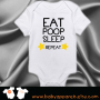 Eat Poop Sleep Baby Bodysuit, Funny Baby Clothing, Baby Gift