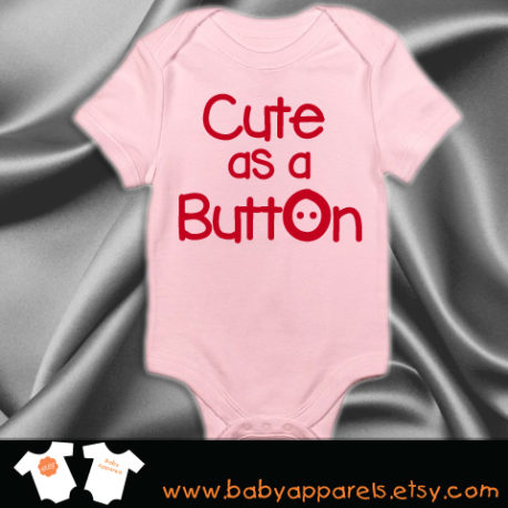 Cute as a Button Baby Bodysuit