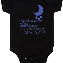 Aunty loves me to the moon and back forever and ever onesie