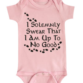 Harry Potter Baby Clothing I solemnly swear that I am up to no good black onesie