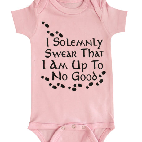 Harry Potter Baby Clothing I solemnly swear that I am up to no good black onesie