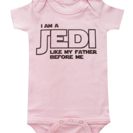 I am a Jedi like my Father pink onesie