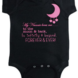 Nanny Loves you to the moon and back baby clothes, Custom baby gift, cute baby, bodysuit, Funny Baby Tee, Newborn gift,