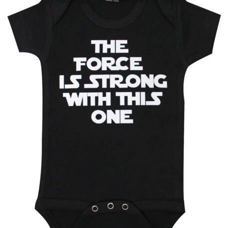 Star Wars Baby The Force is strong with this one black baby onesie